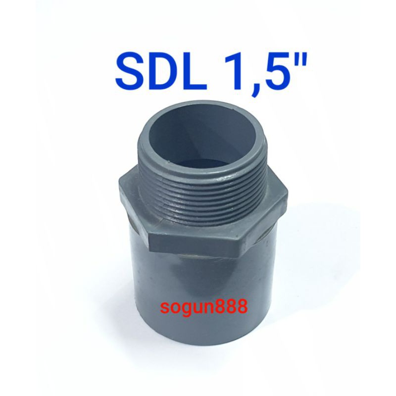 Sok drat luar pvc 1,5". Sdl 1,5 inch.