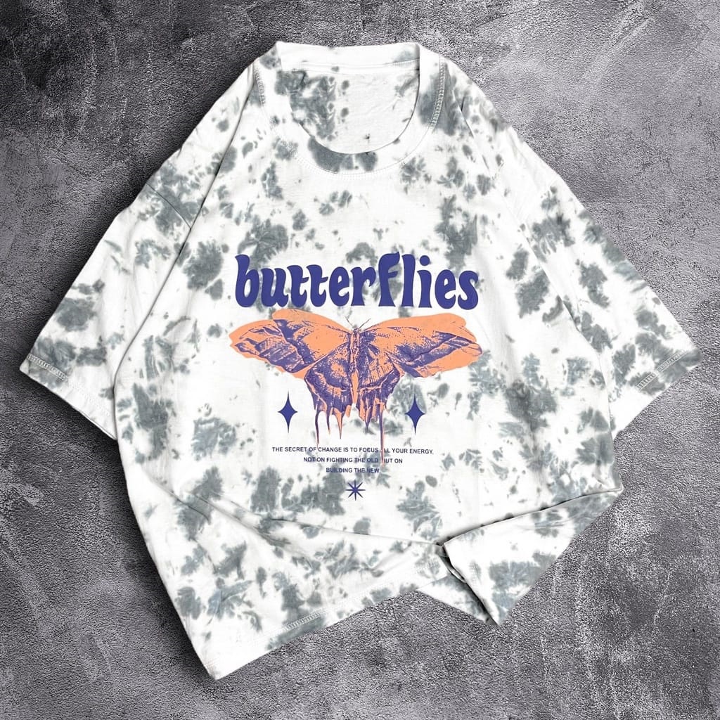[Oversize] BAJU KAOS OVERSIZE TIE DYE UNISEX / OVERSIZE T-SHIRT TIE DYE "Butterfly"