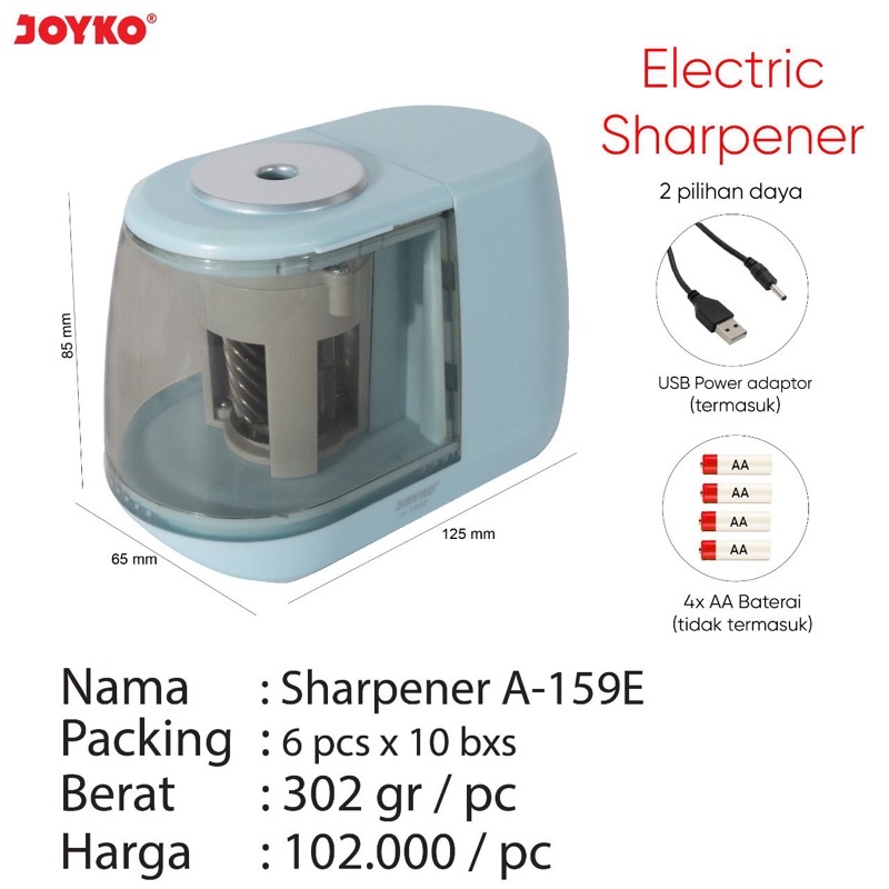 

A 159 E Joyko Rautan Pencil Otomatis Elektrik / Electric Sharpener A-159E A159E