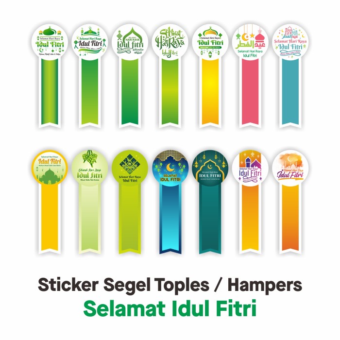 

Sticker Label Toples Botol Jar Selamat Idul Fitri Stiker Hampers Paket Lebaran 3,5 x 10 cm (1 lembar/ 5 pcs)