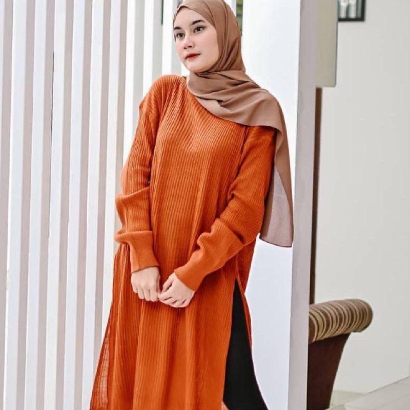 CUCI GUDANG!! Tunik Slit Rajut / Tunik Knited Belah