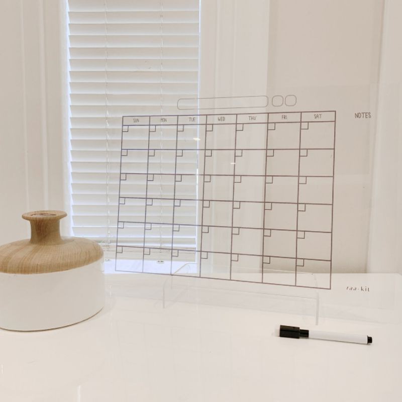 

Papan Tulis Akrilik / Acrylic Montly Planner Horizontal Polos