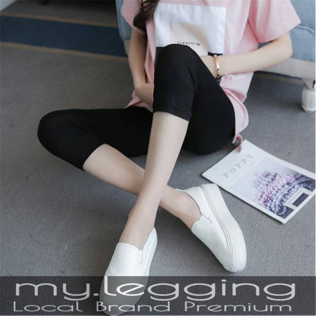 Legging Pendek Bahan Kaos Soft Rayon Standar Dan Jumbo