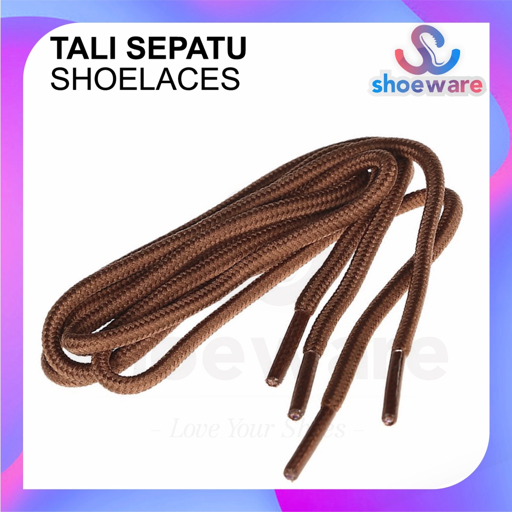 Tali sepatu bulat boot/ pantofel brown