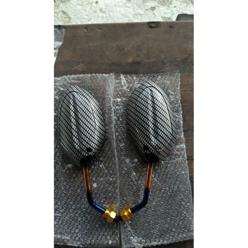 Spion Karbon Twotone Sepion Motor Honda Yamaha Matic Bebek Racing MIRROR VARIASI MOTOR