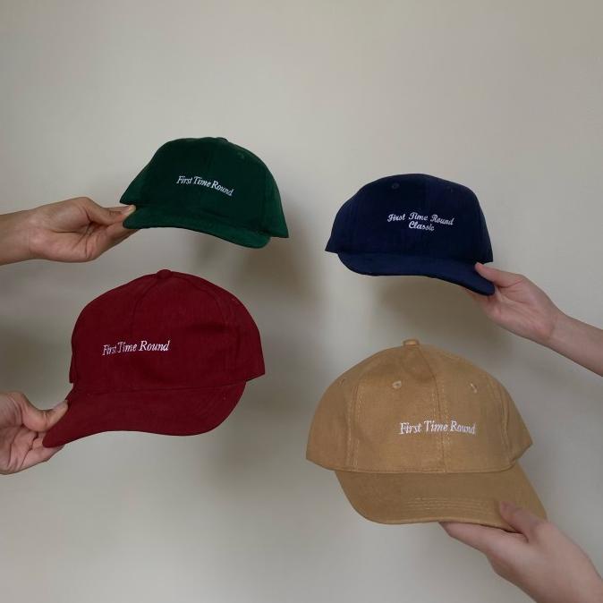 Ready First Time Round - Classic Logo Cap - Cream/Green/Midnight Blue/Ruby - Cream