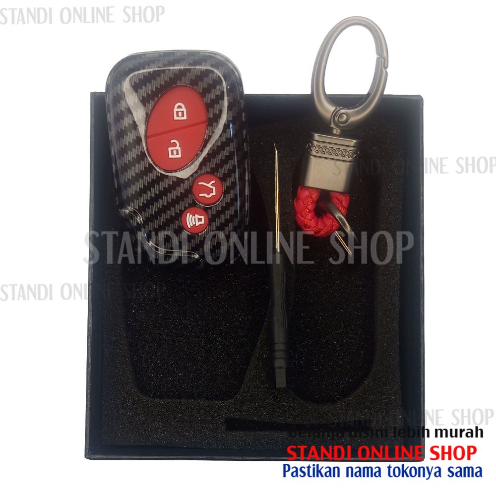 Cover Smartkey Sarung Kunci Carbon Case Lexus ES IS GS LS LX RX GX CT