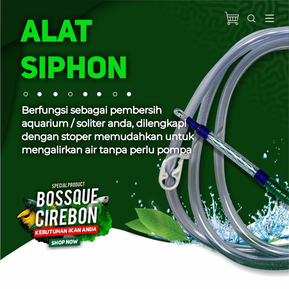 Alat Sifon Sipon Siphon Pembersih Aquarium Soliter Ikan Hias Cupang Gupy Size XL