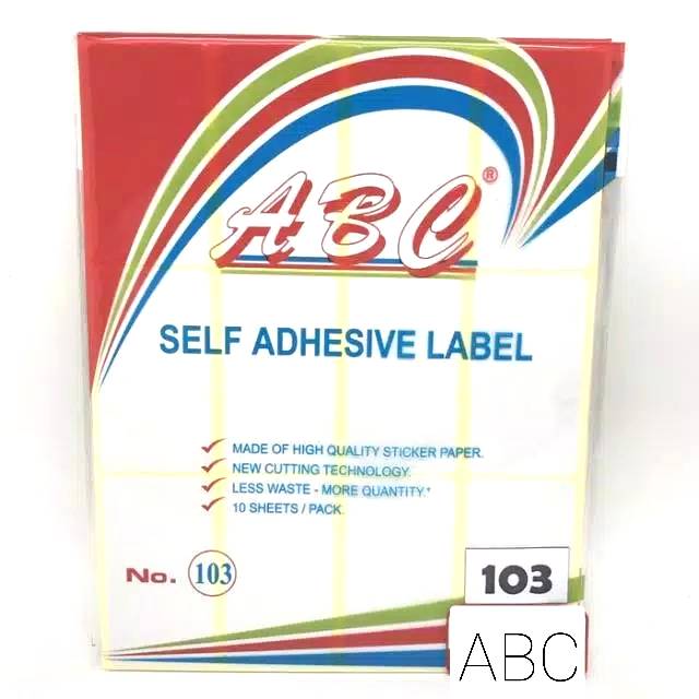 LABEL UNDANGAN ABC 99, 103, 112, 121
