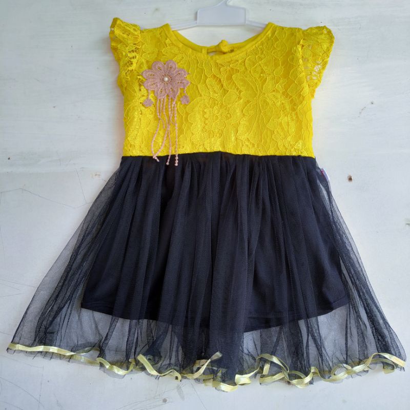 Dress Anak 1 2 tahun brokat tutu hitam gaun anak cewek perempuan Fatonah Shop ( dress Tuhita )