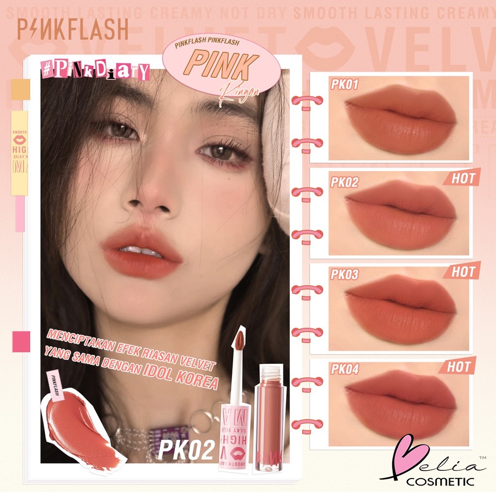 ❤ BELIA ❤ PINKFLASH Silky Velvet Lip Cream | Lipcream | Lipstick | PinkDiary Pink Flash | BPOM PF-L04