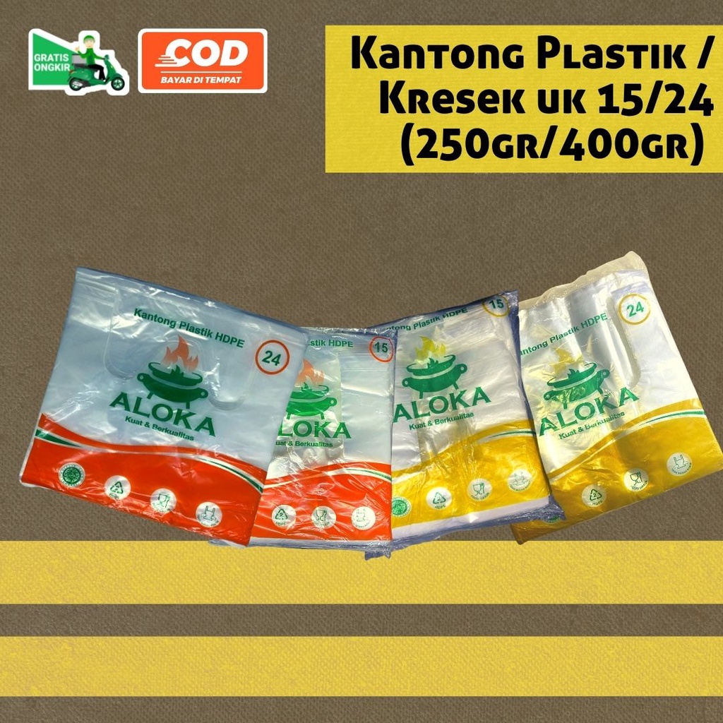 KANTONG KRESEK KANTONG PLASTIK BENING HDPE uk 15/24