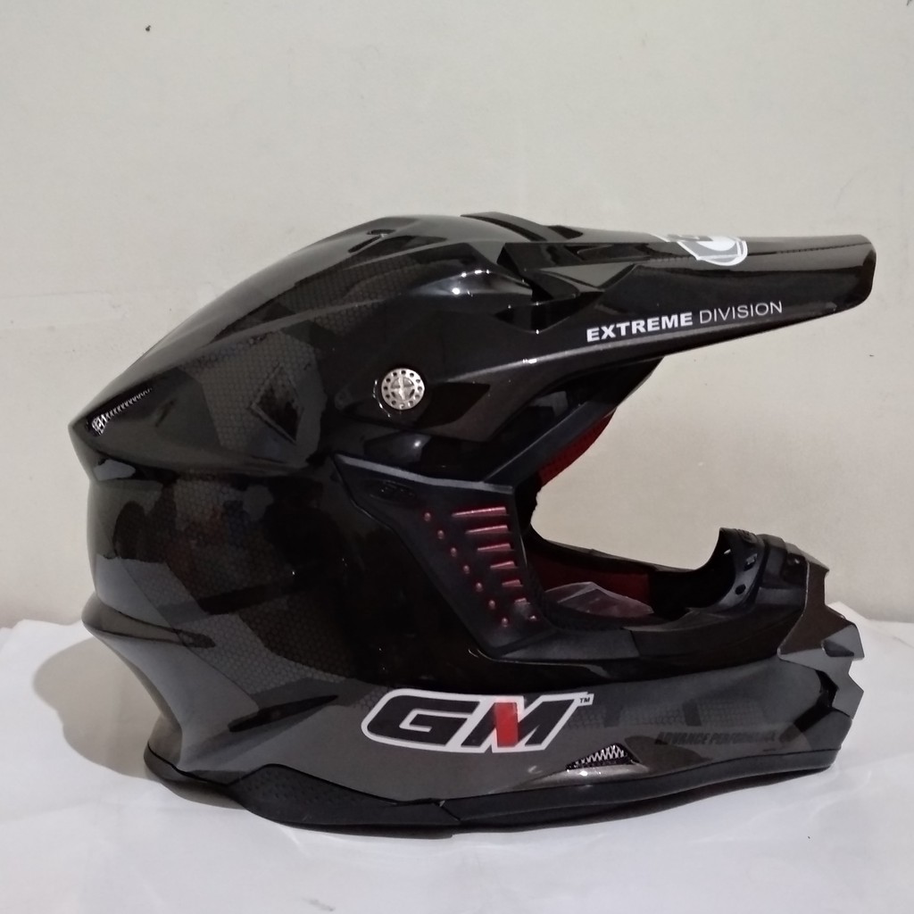 HELM  GM  SUPER CROSS   OCTAR   BLACK SILVER