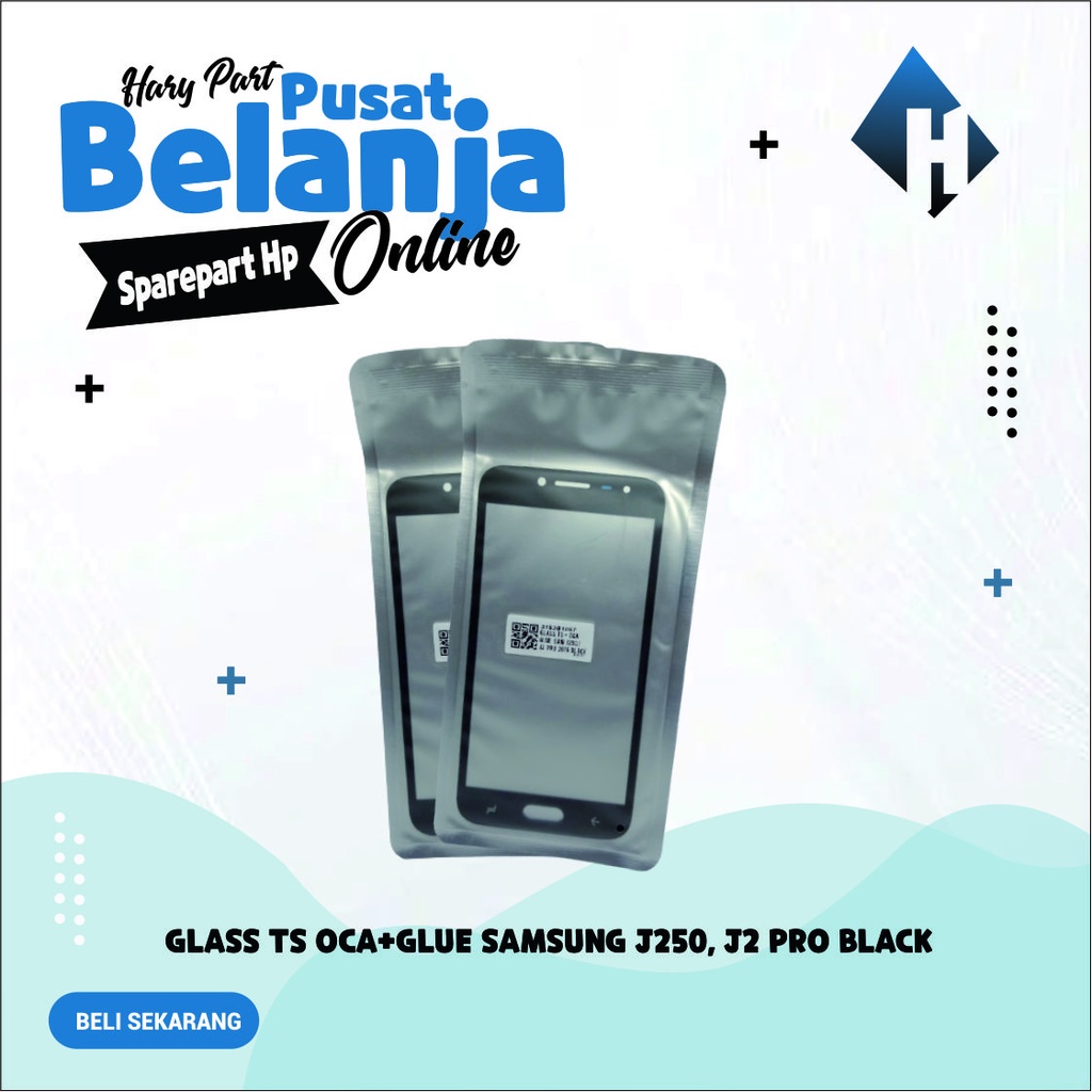 Glass / Kaca LCD Samsung J250 / J2 Pro + Lem OCA Black