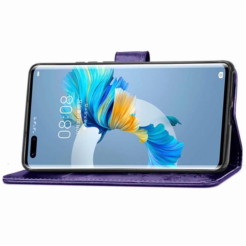 Flip Case Bahan Kulit Pu Dengan Bumper Holder Untuk Huawei Mate 40 Pro Mate 40 Lite Mate 40