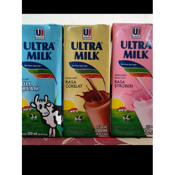 

susu uht ultra milk 250ml