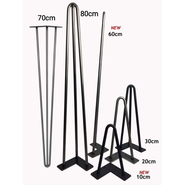 Kaki meja hairpin legs kaki meja besi behel 10mm