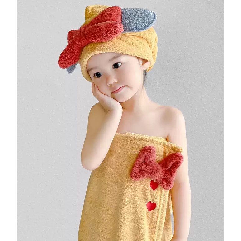 CUCI GUDANG/Handuk Keramas Anak/Handuk Mandi Lucu/Handuk Mandi Anak/Topi Keramas/Handuk Pengering Ra