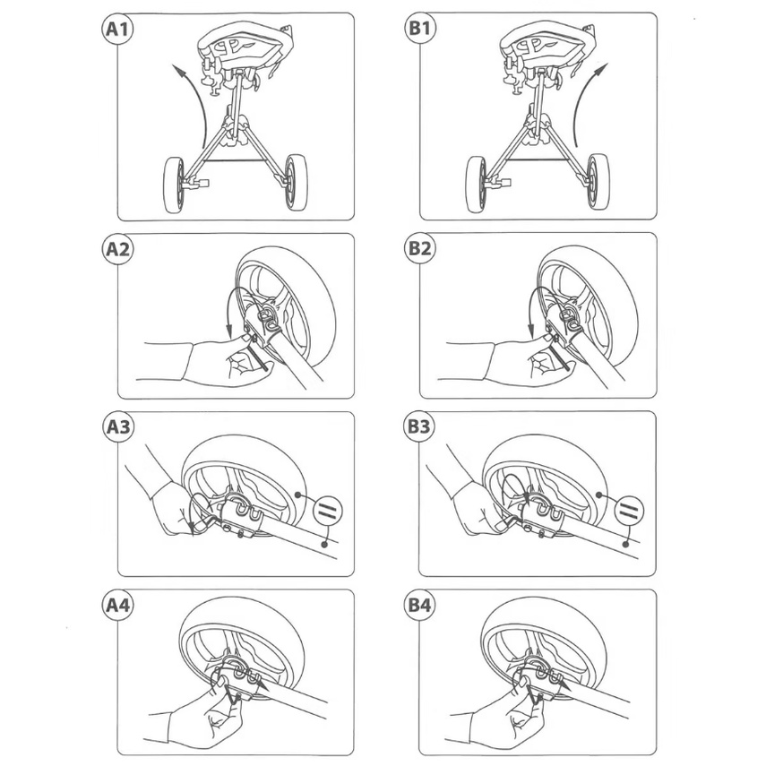 INESIS Troli Golf 3 Roda Mudah Dilipat Dan Dibuka Dengan Pegangan Ergonomis