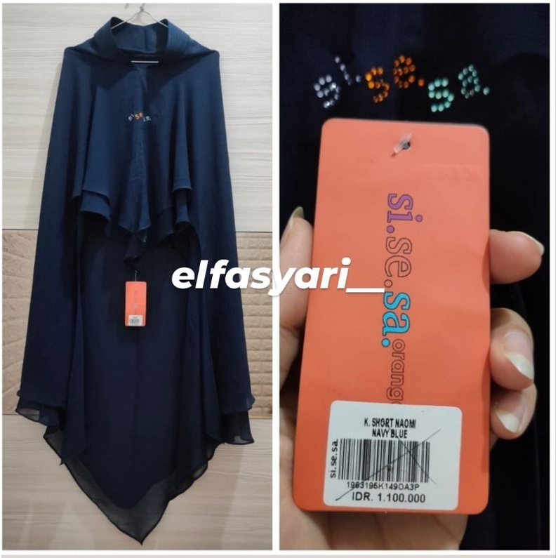 SISESA KHIMAR SHORT NAOMI, NAVY BLUE, , NEW SALE