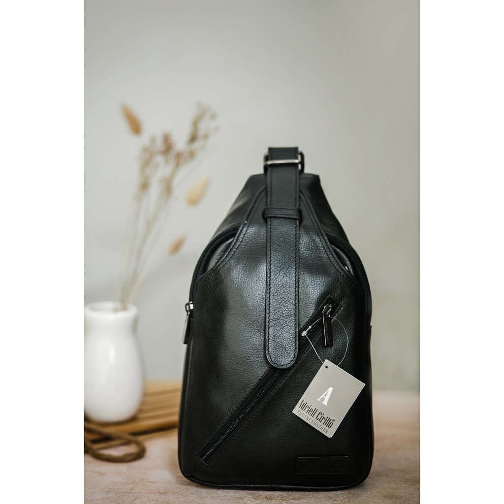 Tas Dada/Tas Punggung Pria Kulit - Bodybag Pria Kulit Asli