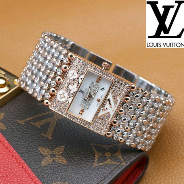 JAM TANGAN CEWEK/WANITA LV DIAMOND KW SUPER TERBARU ELEGANT HARGA BERSAHABAT..