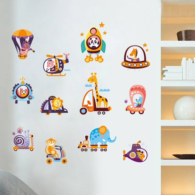 Reliza Wall Sticker Sea Land Air Transportasion Anak Stiker Dinding XH99289