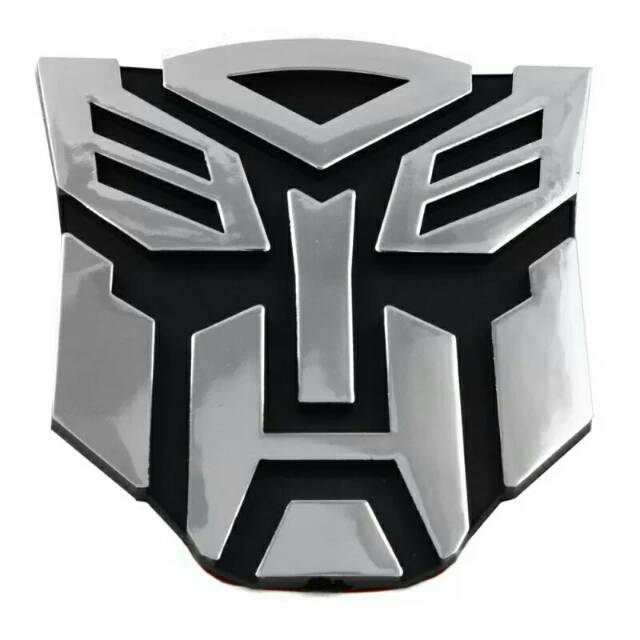 Emblem Mobil Transformers Autobots Logo Chrome 8,5 X 8,5 Cm Stiker 3D Tempel Timbul Murah Emblem Transformer