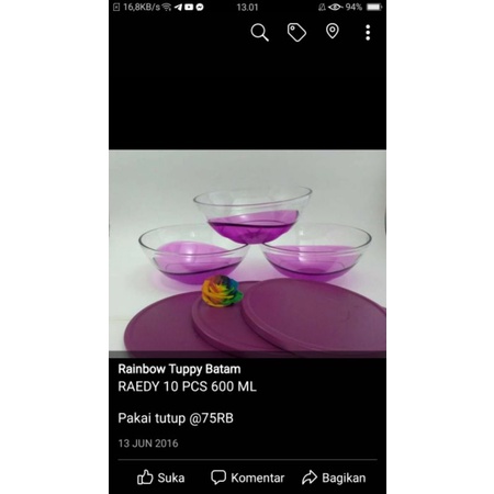 bowl elegancia tupperware 600 ml