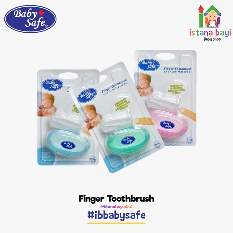 Baby Safe Sikat Lidah Finger Toothbrush with Case TB001 - Sikat gigi dan gusi bayi