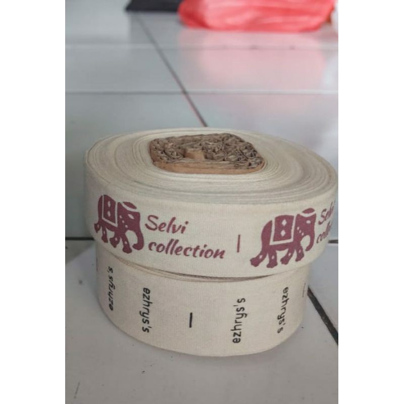 

label nama pita label pakaian label produk bahan katun per 200 label
