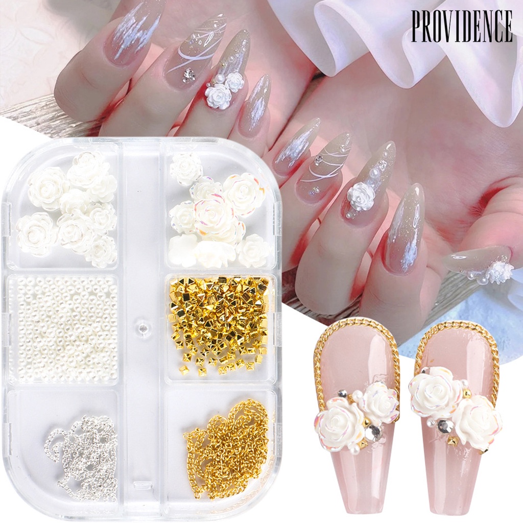 Providence Rantai Metal Kecil Ringan Desain Tulang Ular Hias Berlian Imitasi Untuk Nail Art DIY