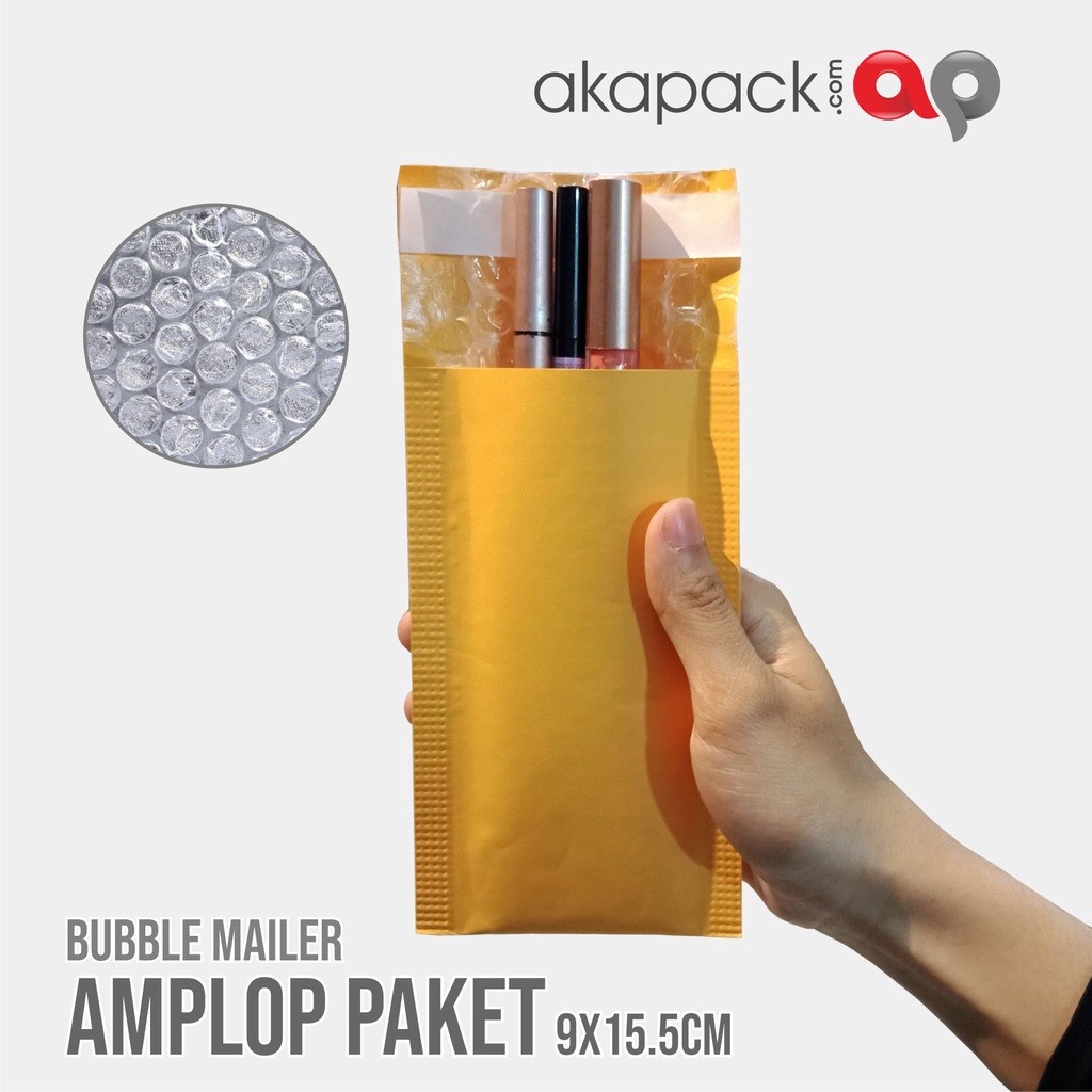

BUBBLE MAILER 9x15.5cm isi 6pcs / Amplop Paket Kosmetik