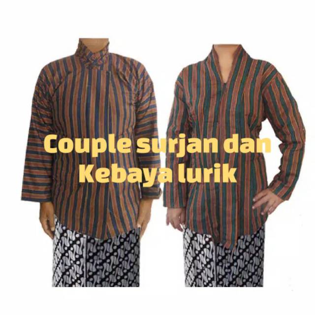 Couple Surjan Dan Kebaya Lurik Modern Shopee Indonesia