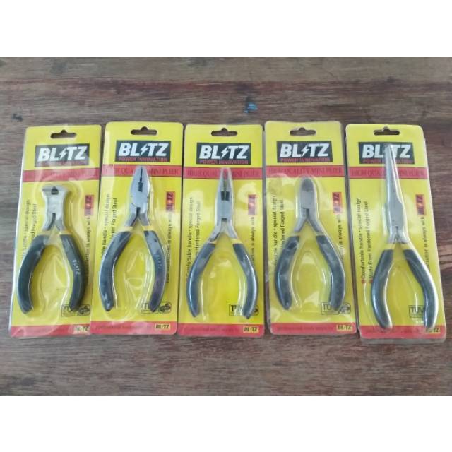 Tang mini blitz 4,5 &quot; runcing potong catut kombinasi runcing long