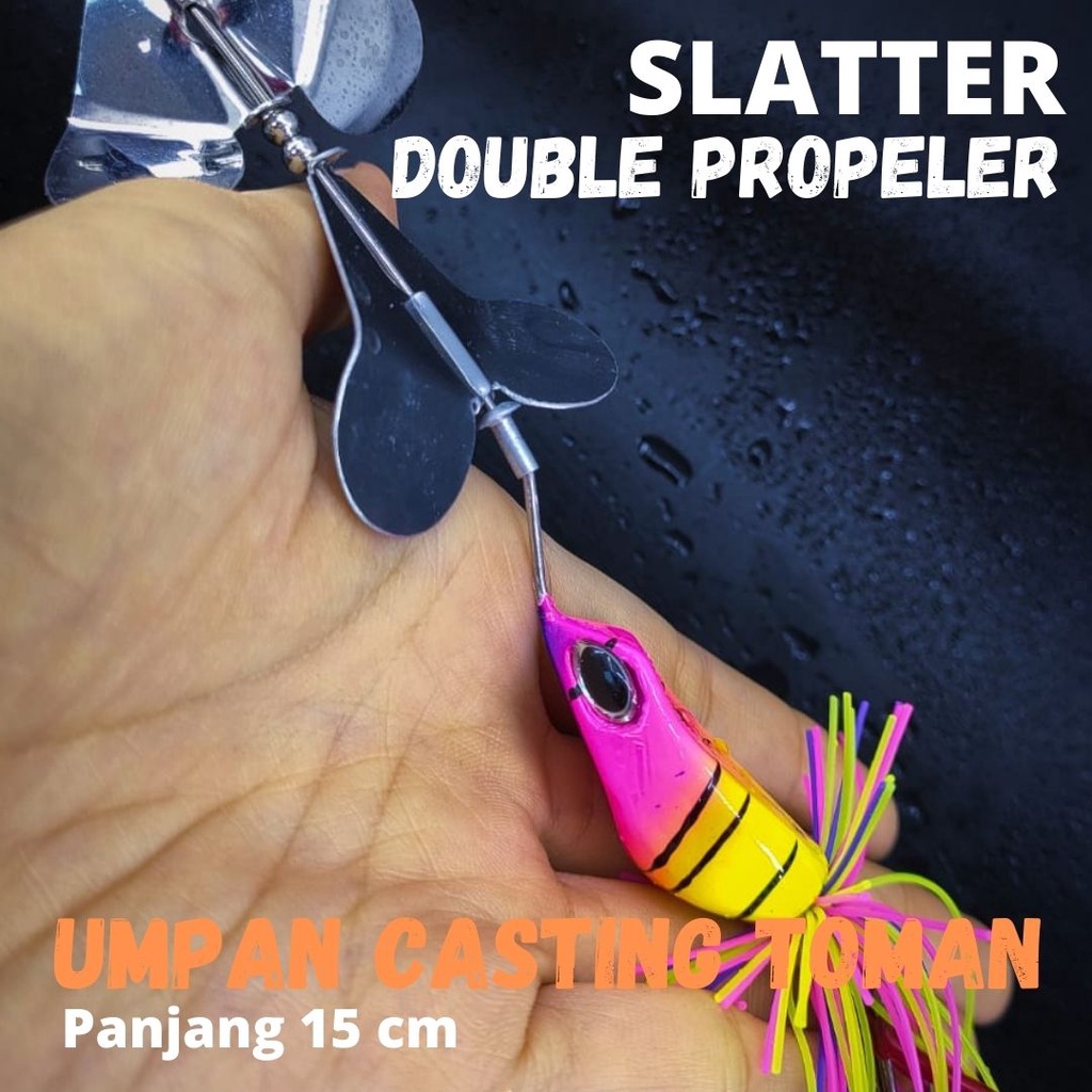 UMPAN CASTING TOMAN SLATTER DOUBLE PROPELLER ORIGINAL HEMLOCK TOMAHAWK SERRIES