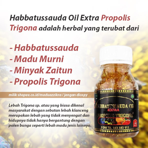 Habbatussauda Habatusauda Habatussauda Habbatusauda Oil Kapsul Extra Propolis Trigona Indonesia