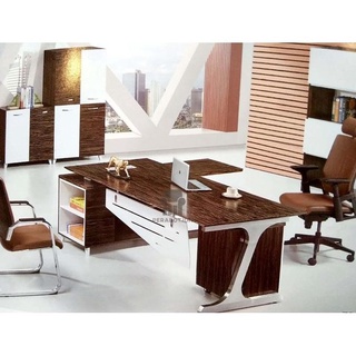 Jual Meja Kantor Meja Kerja Meja Manager Meja Kayu Kaki Aluminum Office Gh Y Shopee Indonesia