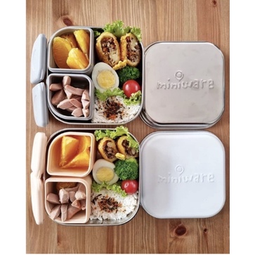 Miniware Grow Bento Set - Kotak Makan Stainless Lunch Box Anak