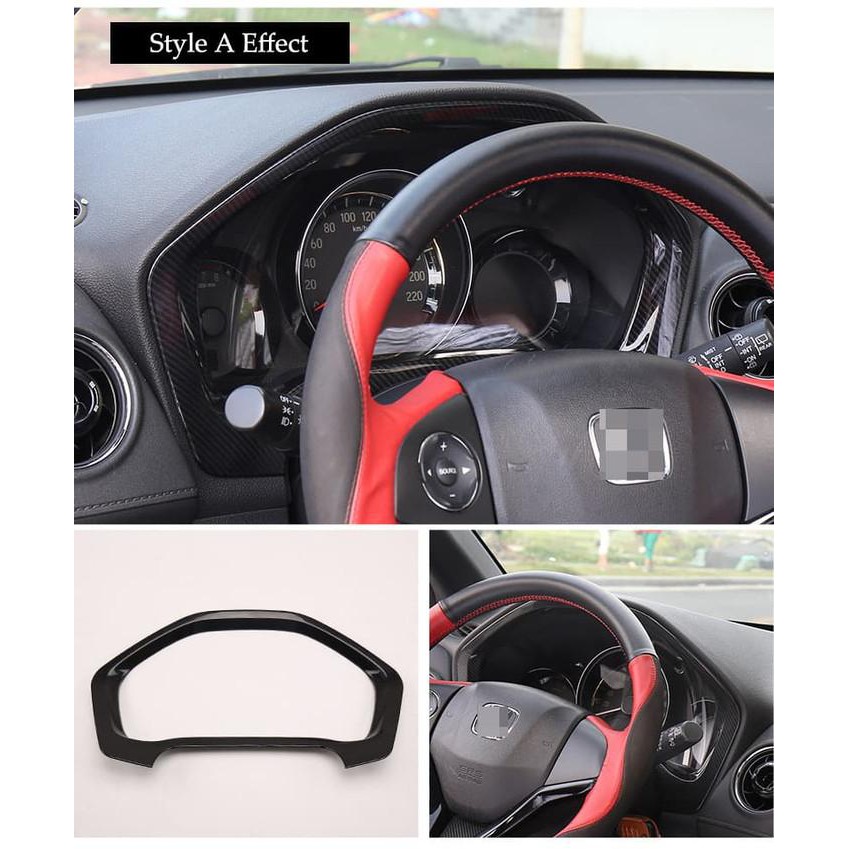 *Otomotif* Cover Speedometer Carbon HRV 2015 - Up - Black Carbon