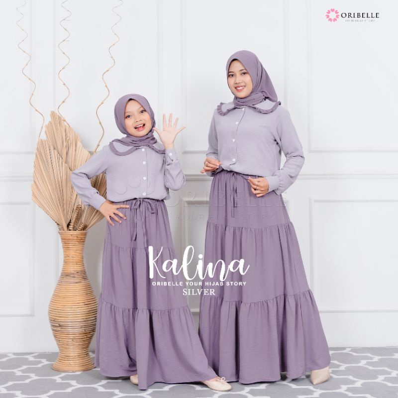 SETELAN ROK &amp; BLUS SET HIJAB KALINA  BY ORIBELLE