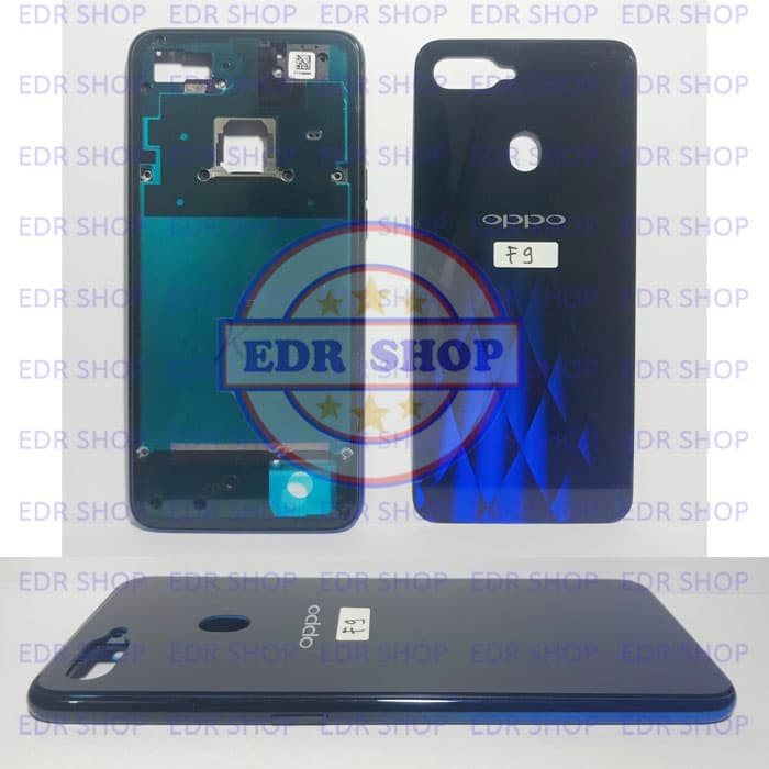 Casing Oppo F9 F 9 Kesing Housing Backdoor Cover Belakang Ori Biru