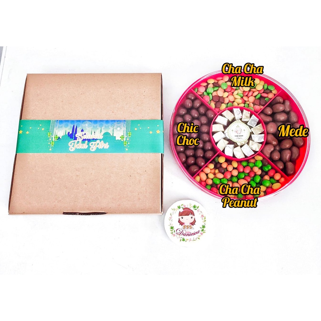 

.CTMDF - candy tray Delfi 5in1 parsel coklat Delfi paketan idul fitri natal Imlek ( ds bgr )