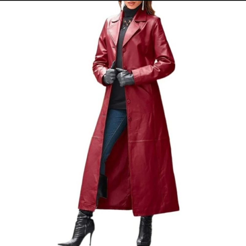 jas jubah wanita/jaket panjang wanita/jaket semi kulit terbaru