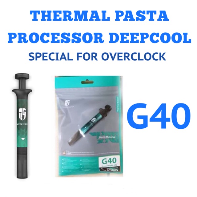 DEEPCOOL THERMAL PASTE G40 FOR GAMING OVERCLOCK ( DEEP COOL ) PASTA PROCESSOR PC / NOTEBOOK ORIGINAL