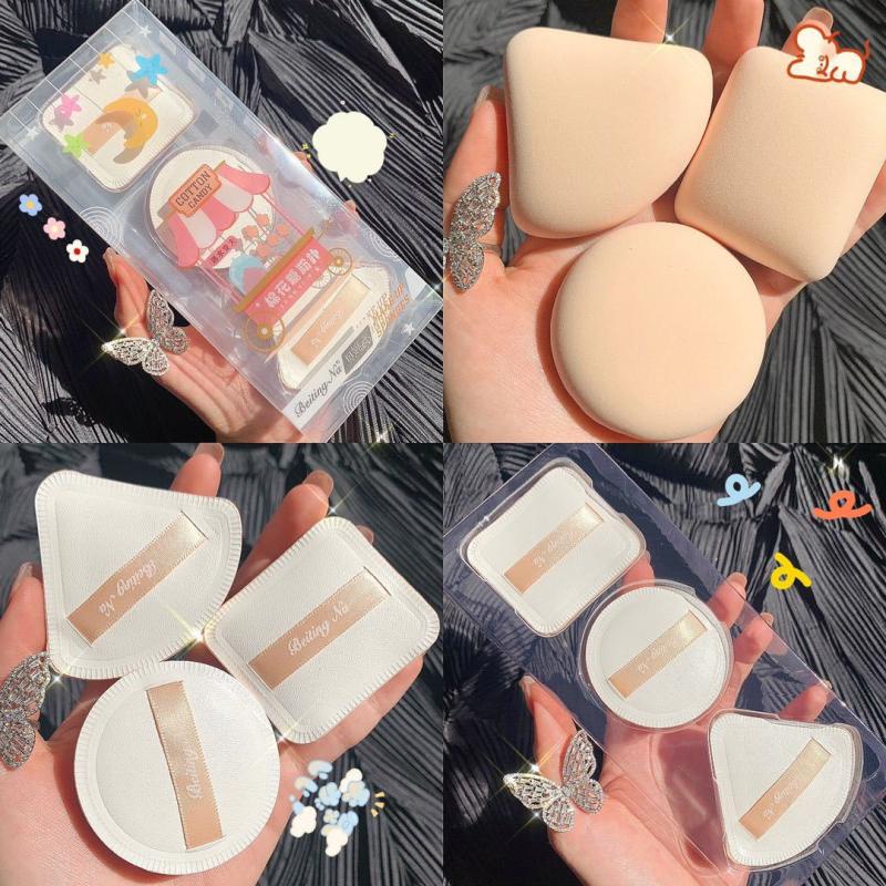 (Ready Papua)Cotton Candy Powder Puff (3'S/Packs) Foundation Air Cushion Liquid Powder Cake Puff Spe
