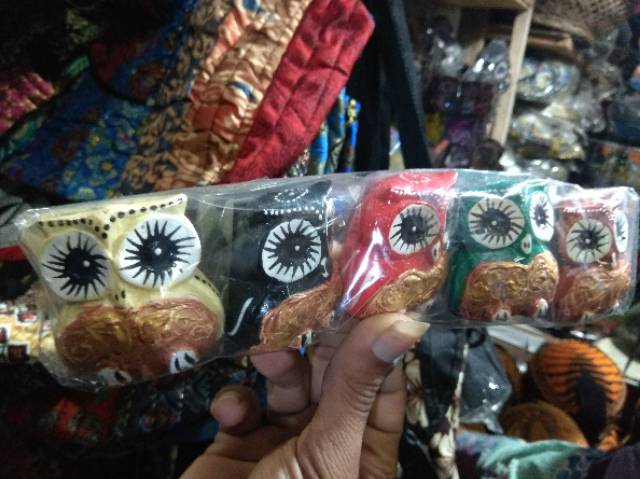 TERMURAH! TERLARIS! 1 SET PAJANGAN OWL BURUNG HANTU UKURAN 5 CM ISI 5 PCS - PAJANGAN UNIK JOGJA