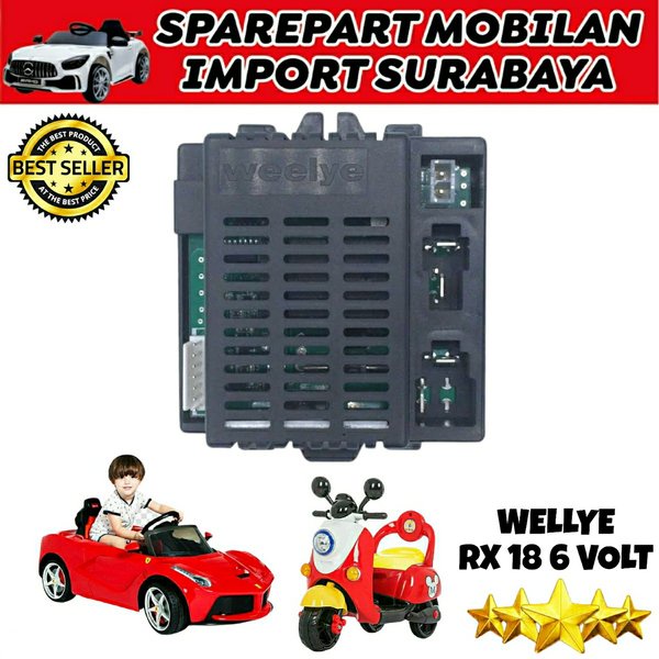 RECEIVER RX18 6 VOLT MODUL RX 18 CONTROLLER MOBIL MAINAN AKI ANAK 6VOLT MOBILAN YUKITA PMB PLIKO