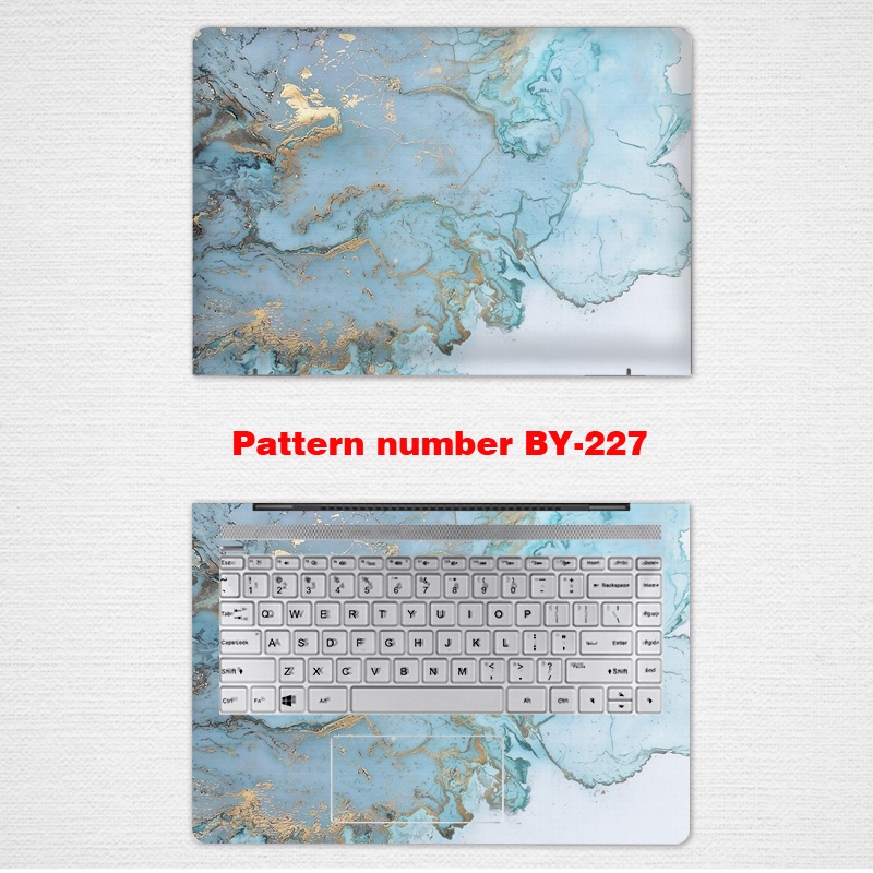 2pcs Stiker Pelindung laptop UNIVERSAL Motif Marmer Bahan VINYL Ukuran 12 13 14 15.6 Inch HP Pavilion Victus 15-AU 15-br 15-by 15-n