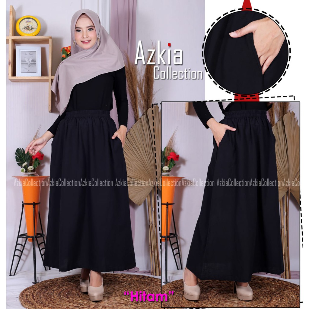Rok Panjang Katun Linen Rami
